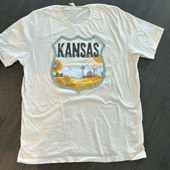 Bella Canvas Other - White Kansas Graphic T-Shirt
